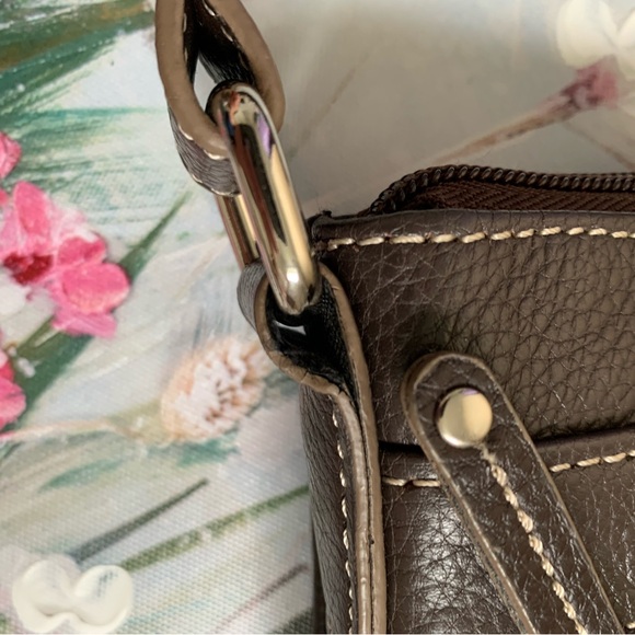 Tignanello 100% Genuine Leather Brown Crossbody Purse Vintage Academia Timeless - Picture 11 of 16